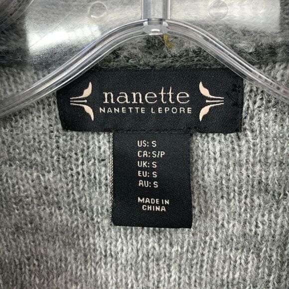 Nanette Lepore Gray Wool Blend Draped Cardigan S - Picture 4 of 8